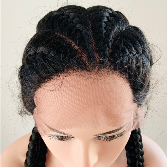 Gorgeous French Braided Premium Fiber Lace Front Wig for Daily Wear/Events 🙌 - Picture 4 of 14